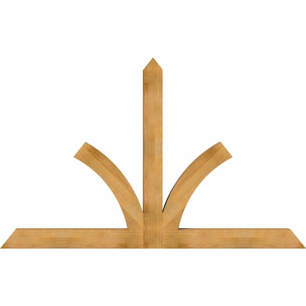 Ekena Millwork Richland Rough Sawn Timber Gable Bracket, Western Red Cedar, 96"W x 60"H x 6"D x 6"F, 15/12 Pitch GBW096X60X0606RIC00RWR - main